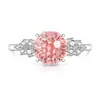 Anillo de Estrellas Cortadas de Fuegos Artificiales de Piedras Preciosas de Colores Más Vendido en Transmisión en Vivo, Anillo Deslumbrante de Diamante de Alto Carbono con Piedras Preciosas de Colores, Dropshipping Transfronterizo