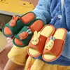 Pantuflas de Lino de Dibujos Animados para Mujer, Pantuflas de Verano para el Hogar en Pareja, Algodón y Lino Antideslizantes de Tacón Alto Silenciosas al por Mayor Estilo Coreano Moderno