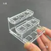 Caixa Mineral de Grade, Caixa Mineral de Gato de Três Camadas, Suporte de Exibição Transparente para Armazenar Espécimes de Cristais Minerais, Ornamentos Plásticos à Prova de Poeira