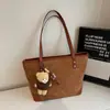 Versión Coreana Ins Bolso de Hombro Retro para Mujer Diseño de Nicho Dibujo Animado Gatito Lindo Gran Capacidad Bolso Bandolera Bolso Tote