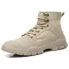Botas de Combate Martin para Hombre Primavera 2025 Botines de Caña Media Zapatos de Cuero para Dedo Gordo Zapatos de Caña Alta Botas de Trabajo para Exteriores Botas Tácticas del Desierto