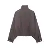 Chaqueta Bomber de Cuello Alto para Mujer Estilo Europeo y Americano Transfronterizo Modelo Nuevo 2026 2101848 Pantalones Rectos 2111848
