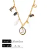 Collar Colgante de Joyería con Forma de Flor Corazón Estrella de Mar Transfronterizo Europeo y Americano Accesorios de Moda de Verano de Alta Gama de Lujo Ligero Nicho para Mujer