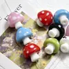 25mm Lindas y Divertidas Lunares Coloridos Setas Grandes Agujero Recto Cuentas de Vidrio DIY Pulsera Cadena de Teléfono Accesorios Venta al por Mayor