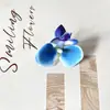 Novas Flores Artificiais de Orquídea Borboleta de 7cm para Decoração de Parede de Flores de Casamento, Materiais de Flores Artificiais para Buquês de Mão DIY, Presilhas de Cabelo e Cabeças de Flores Pequenas