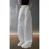 Pantalones de pierna ancha de secado rápido con protección solar nuevos para mujer, adelgazantes, holgados, sencillos, versátiles, pantalones cargo deportivos, estilo fino