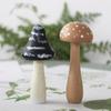 Aoki Fan Loto Blanco Lingote Hongo DIY Pintado a Mano Juguetes para la Primera Infancia Adornos de Madera Juguetes Educativos Hechos a Mano