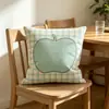 Funda de almohada estilo ins verde menta con forma de manzana para sofá de casa, ventana saliente cuadrada de dormitorio, cojín súper suave para cabecera