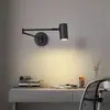 Lámpara de Pared Plegable Brazo Largo Brazo Oscilante Dormitorio Mesita de Noche Retráctil Giratorio Lectura Simple Minimalista Protección Ocular Nórdico Estudio