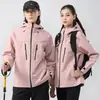 Chaqueta hardshell funcional estilo montaña para hombres y mujeres, chaqueta de viaje impermeable de una sola capa para exteriores de corte holgado, cortavientos