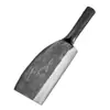 Hacha Forjada de Una Pieza para Cortar Leña, Mango Largo, Uso Doméstico, Partir Leña, Cavar Tierra, Despejar Caminos, Cuchillo Recto Grueso Tradicional para Exteriores para Cortar Árboles
