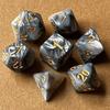 Conjunto de Dados Multifacetados Bicolores, Fornecimento Transfronteiriço, Conjunto de 7 Peças, Conjunto de Peneira Digital, Dados de Jogo Podem Ser Combinados