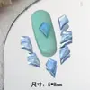 Broca para Uñas de Fondo Plano Aurora azul oscuro Nueva Joyería Pedrería Super Brillante Lujo Broca para Uñas Celebridad de Internet TikTok Explosiones Pedrería