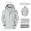 Nueva Norma Nacional Parka de Plumas 3 en 1 para Hombre Cortavientos Impermeable Cálida Chaqueta para Mujer Ropa de Exterior Senderismo Montañismo