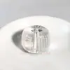 Cuentas Sueltas Redondas de Vidrio Transparente Blanco Grabado, Cuentas Cilíndricas de Vidrio Amarillo con Texto Bíblico, Cuentas de Estilo Vintage para Pulseras DIY 8-14mm