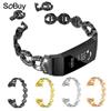 Pulsera Fitbit Charge5/6 Correa de Reloj de Acero Inoxidable Vo Diamante Correa de Muñeca de Cadena Metálica Charge 5