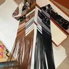 Bufanda con Borla Redonda 130*5 cm, Bufanda de Sarga de Seda Artificial, Cinta para el Cuello de Moda y Versátil, Lazo para Bolso