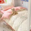 Juego de ropa de cama para dormitorio de estudiante universitario: juego de tres piezas de algodón puro, que incluye funda de edredón, sábana plana y sábana bajera, disponible en juegos de cuatro o seis piezas, listo para mudarse