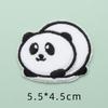 Pegatinas de tela bordadas de panda lindo toalla bordada autoadhesivas tela chaqueta de plumas chaqueta accesorios de ropa parches pegatinas
