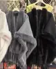 Capa Abrigo Chal de Longitud Media para Mujer, Estilo Coreano Otoño e Invierno, Sensación de Alta Gama, Cuello de Piel, Borla, Moda de Tendencia