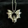 Pingente de Morcego Gótico Halloween Metal Asa Colar Acessório de Joia Amazon Tendência de Moda Personalizada