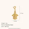 Estilo Cruzado Europeo y Americano Ins Golondrina Cola de Pez Corazón Personalizado Mariposa Colgante Acero Inoxidable Chapado en Oro de 18K Accesorio Colgante Pequeño para Mujer