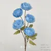 Flores Artificiais Azuis para Casamento Flores Falsas de Teto Decoração de Casamento Parede de Flores Arranjo de Flores de Chão para Casamento Materiais para Arranjo de Flores de Seda