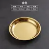 Plato plano redondo de acero inoxidable estilo coreano, plato redondo para postre para niños, plato para servir de restaurante, plato de hueso, plato hondo redondo, plato para snacks