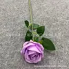 Flor artificial única de veludo com pérola e rosa para decoração de casamento, casa, hotel e cena de casamento