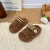 Pantuflas de Felpa para Niños 2026 Otoño/Invierno Nuevas Medias Pantuflas Abiertas Versátiles para el Hogar Pantuflas de Una Correa Cálidas de Algodón