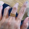 Anillo Vintage Antiguo Medio Dibujado a Alambre Retro Diamante Completo Elegante Alta Gama Lujo Ligero Encaje con Cuentas Anillo Fila de Bambú para Mujer