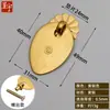Th694 Tirador de Semilla de Melón Vintage para Armario de Ropa y Gabinete Tirador de Puerta Estilo Chino Tirador de Cajón Antiguo de Cobre Puro Antiguo