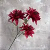 3 Crisântemos de Garra Grande Flores Artificiais para Arranjos Florais de Salão de Casamento Atacado, Flores Suculentas Artificiais Atacado