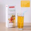 Popotes transparentes curvos empaquetados individualmente para té de leche, 100 piezas en una caja, 200 piezas en una bolsa