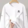Sudadera para Hombre de Comercio Exterior Estilo Otoño Invierno Cuello Redondo Pulóver Manga Larga Capa Base para Hombre Holgada Casual Versátil Superior Ropa para Hombre No