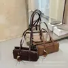 Moda Retro Bolso de un Hombro Nicho Gamuza Simple Casual Bolso de Axila Estilo Baguette Transfronterizo de Moda Bolso Bolso Mujeres