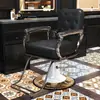 Silla Retro Pomada para Hombre Salón de Barbería Peluquería Silla Reclinable Afeitado Facial Permanente Coloración Asiento de Peluquería