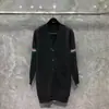 TB Tom otoño e invierno Nuevo cárdigan de lana con tejido en V y doble manga para hombre y mujer, casual, cómodo, ajustado