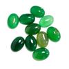 Atacado do Fabricante Calcedônia Verde Múltiplas Especificações Cabochão Oval em Forma de Gota Pedras Soltas Ágata Verde Mancha Redonda Acessórios DIY