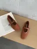 9001-8~Zapatos Mary Jane de Suela Plana Retro Francés Calados Tejidos para Mujer, Modelo Nuevo 2025