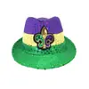 Carnaval Brasileño Mardi Gras de Nueva Orleans Sombrero de Jazz Accesorios Transfronterizos para la Cabeza Plumas Lentejuelas
