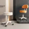 Taburete de bar moderno y minimalista con altura ajustable, función giratoria y respaldo acolchado suave, adecuado para uso doméstico y tocadores