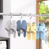 Estante Secador de Zapatos de Acero Inoxidable Gancho Secador de Zapatos para Balcón al Aire Libre Secador de Pantuflas Colgante a Prueba de Viento Clip Secador de Zapatos
