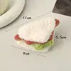 Sándwich Hamburguesa Pastel Peluche Sólido Algodón Accesorios Dibujo Animado Simulación Postre Comida Accesorios para el Cabello Llavero Accesorios