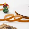 Cinta Navideña de 1 cm Cinta para Envolver Regalos Cinta de Terciopelo Ramo Lazo DIY Cuerda para Decoración de Pasteles