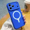 Funda de Silicona Líquida Burom Color Dopamina Bloqueo de Color Compatible con Apple 18Promax Fuerte Succión Magnética 17pro Tacto de Piel