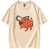 Camiseta Casual de Manga Corta para Mujer Chainsaw Man Verano