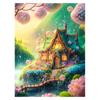 Pintura de diamantes 5D con piedras de diamantes AB, mosaico, invernadero de fantasía, paisaje de castillo, bordado, punto de cruz, mosaico, pintura decorativa