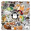 50 Hojas/60 Lindos Animales de Dibujos Animados Colección Cuaderno Decorativo Taza de Agua Recompensa para Niños Escritorio Pegatinas Creativas