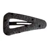 Pinza Triangular de Lana Minimalista Gris-Marrón con Puntos para el Cabello Pinza BB Pasador de Alta Gama Pinza Lateral Pinza para Flequillo de Mujer